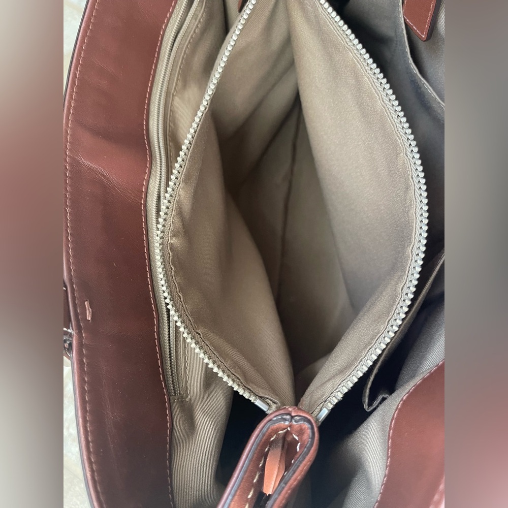 Coach Hampton Brown Leather Shoulder/Satchel Bag - Picture 10 of 15